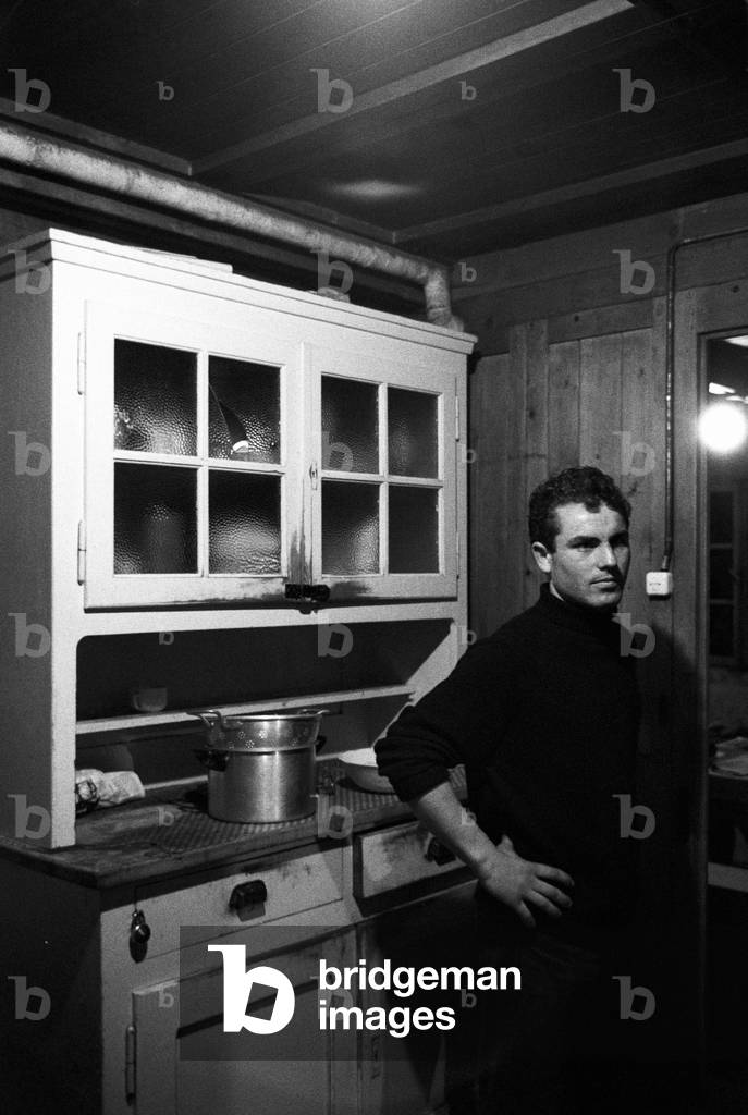 Italian emigrant in a kitchen