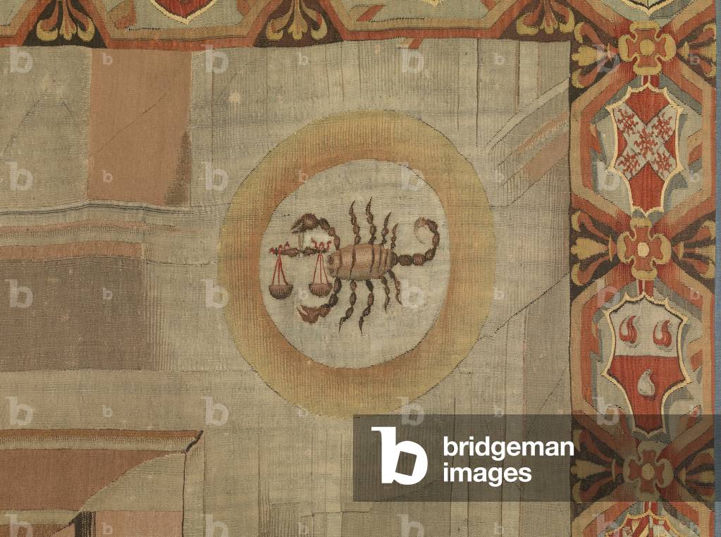 October (Ottobre), by Benedetto da Milano upon drawing by Bramantino, c. 1503-1508, 16th century (tapestry)