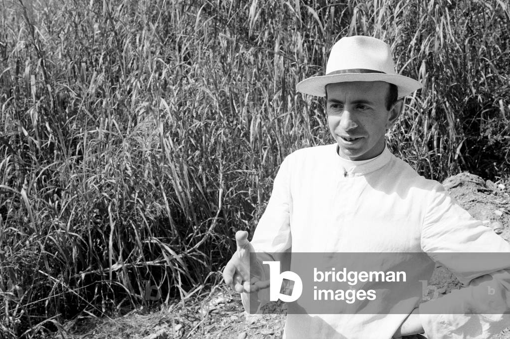 Missionary gesticulating