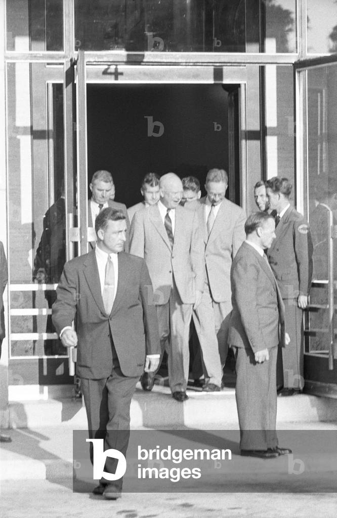 Dwight Eisenhower at the Geneva Summit, Geneva, Switzerland