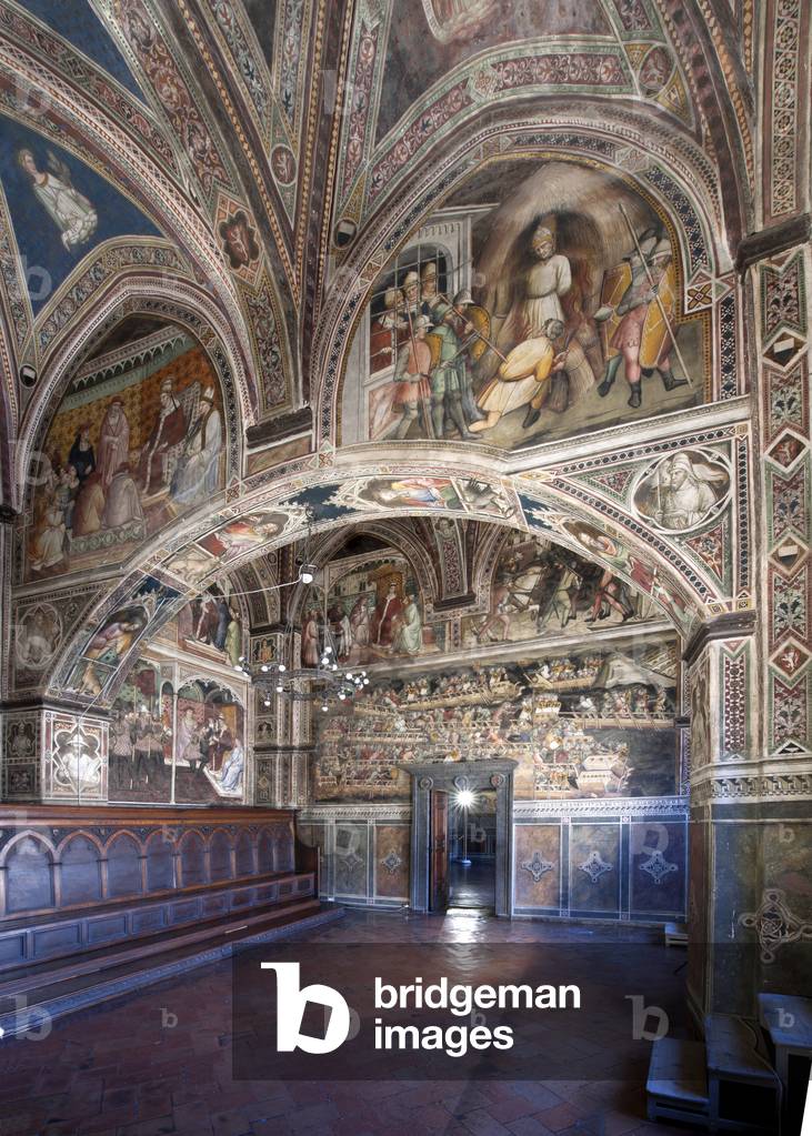 Hall of the Balia, or Hall of the Priori, with 15th century frescoes, 15th century (fresco)