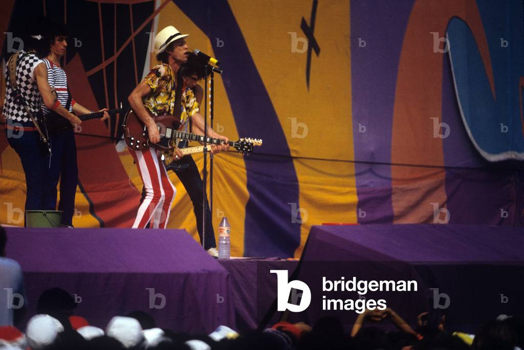 Ronnie Wood, Bill Wyman, Mick Jagger and Keith Richards at Rolling Stones concert in Turin, Turin, Italy