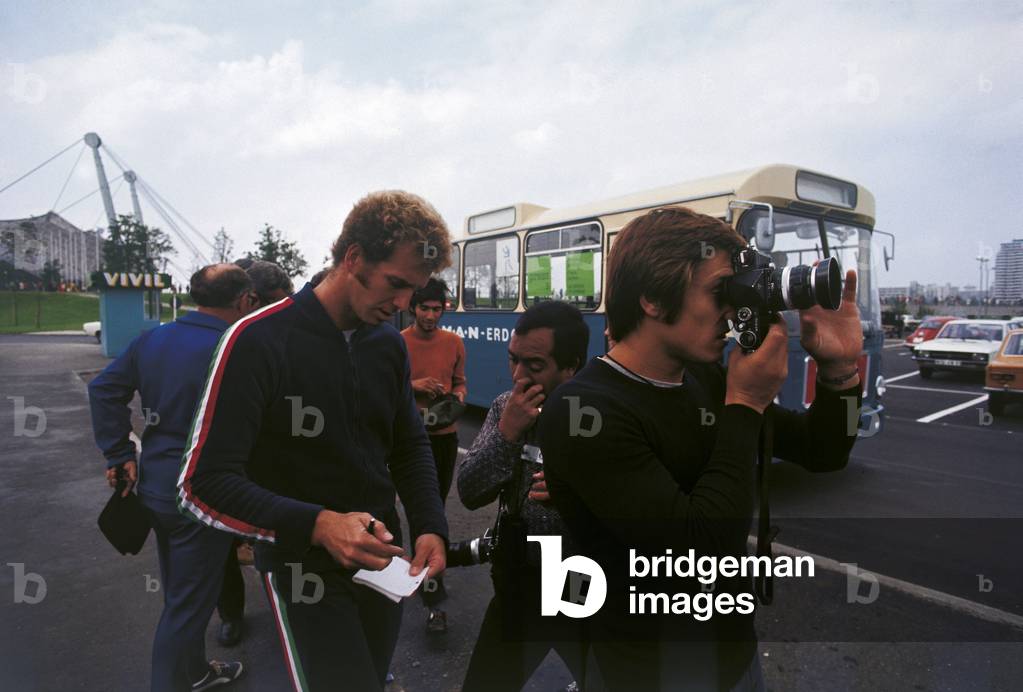 Klaus Dibiasi and Giorgio Cagnotto at the Olympic village