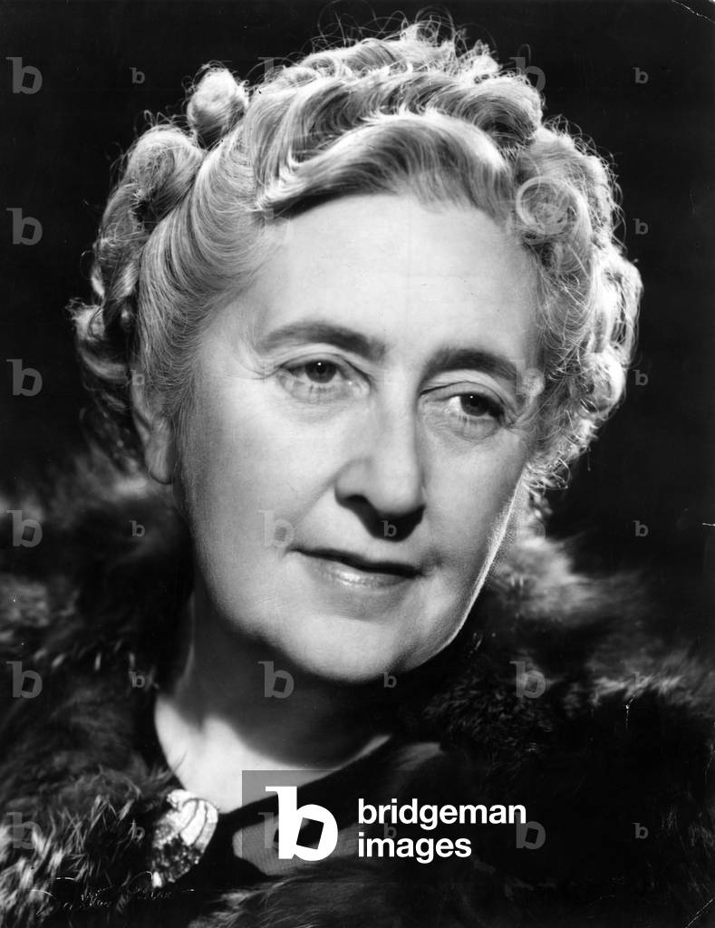 Portrait of Agatha Christie (b/w photo)