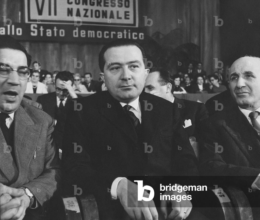 Giulio Andreotti at the seventh National Congress of Christian Democracy Party