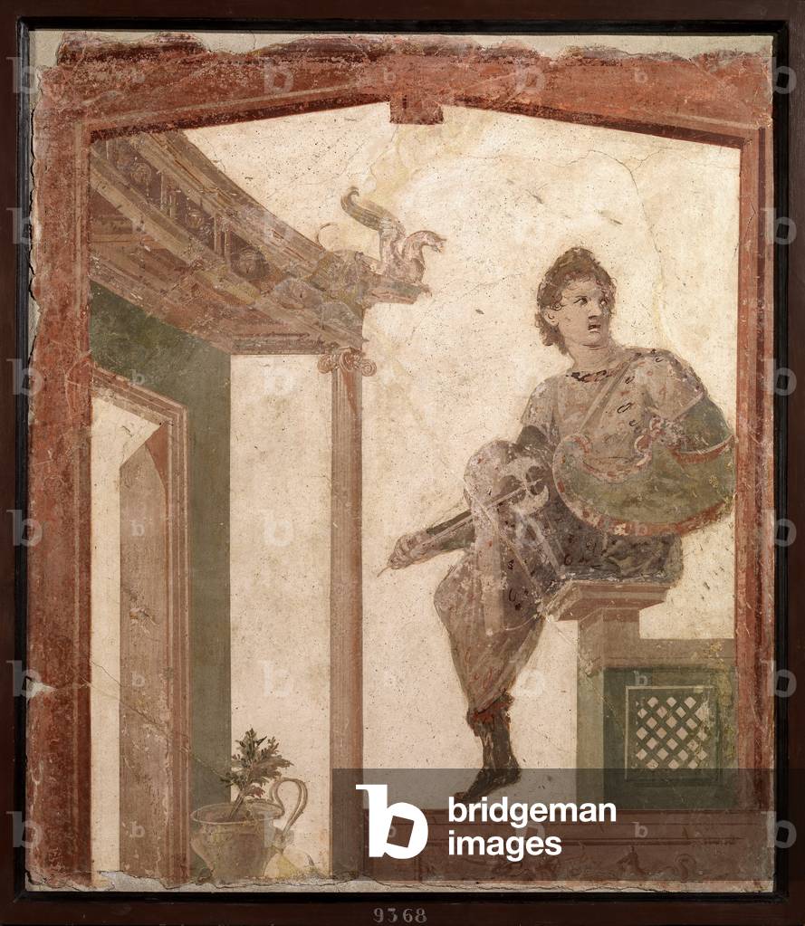 Unknown, Amazon seated, 62 - 79, 1st Century (painted stucco)