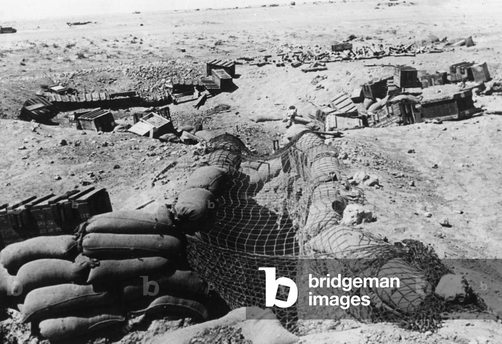 British trenches in the area of Bir Acheim