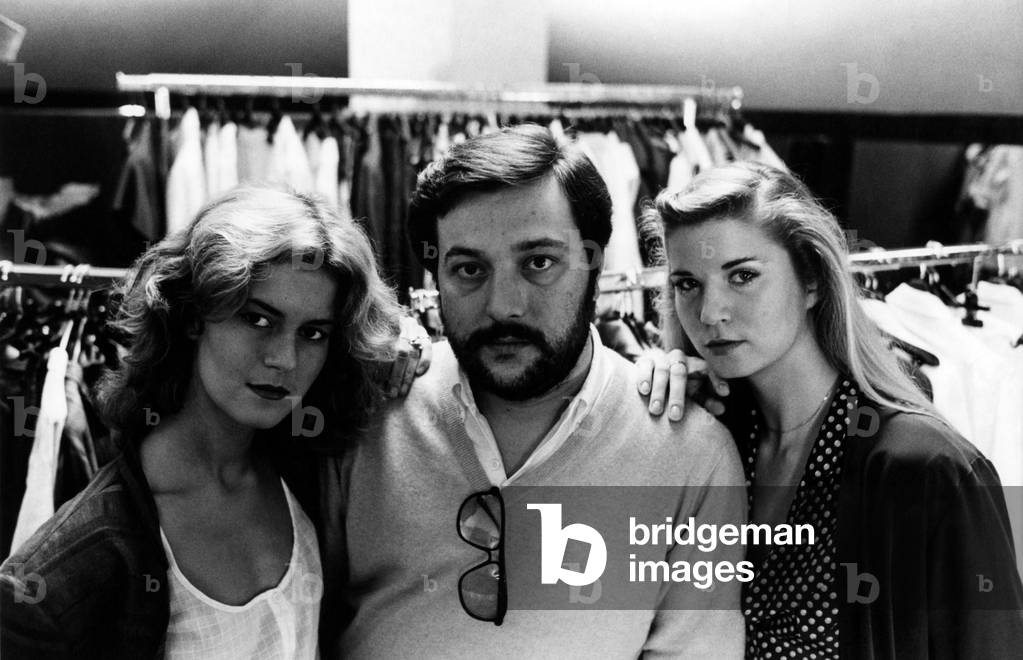 Luciano Soprani in his atelier, 1980 (b/w photo)
