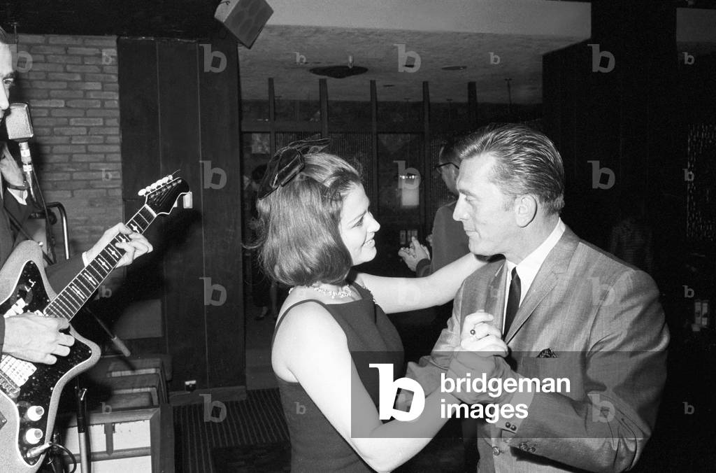Claudia Cardinale and Kirk Douglas, Japan, 1964 (b/w photo)