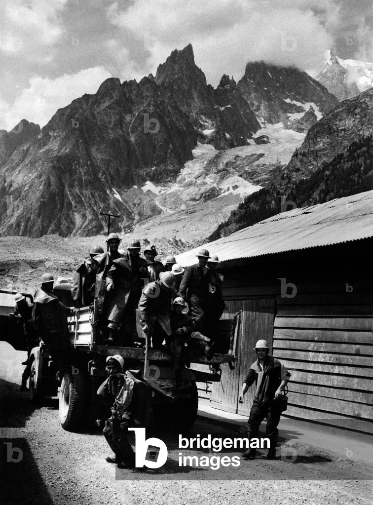 Workers of the Mont Blanc Tunnel, Italy, 1962