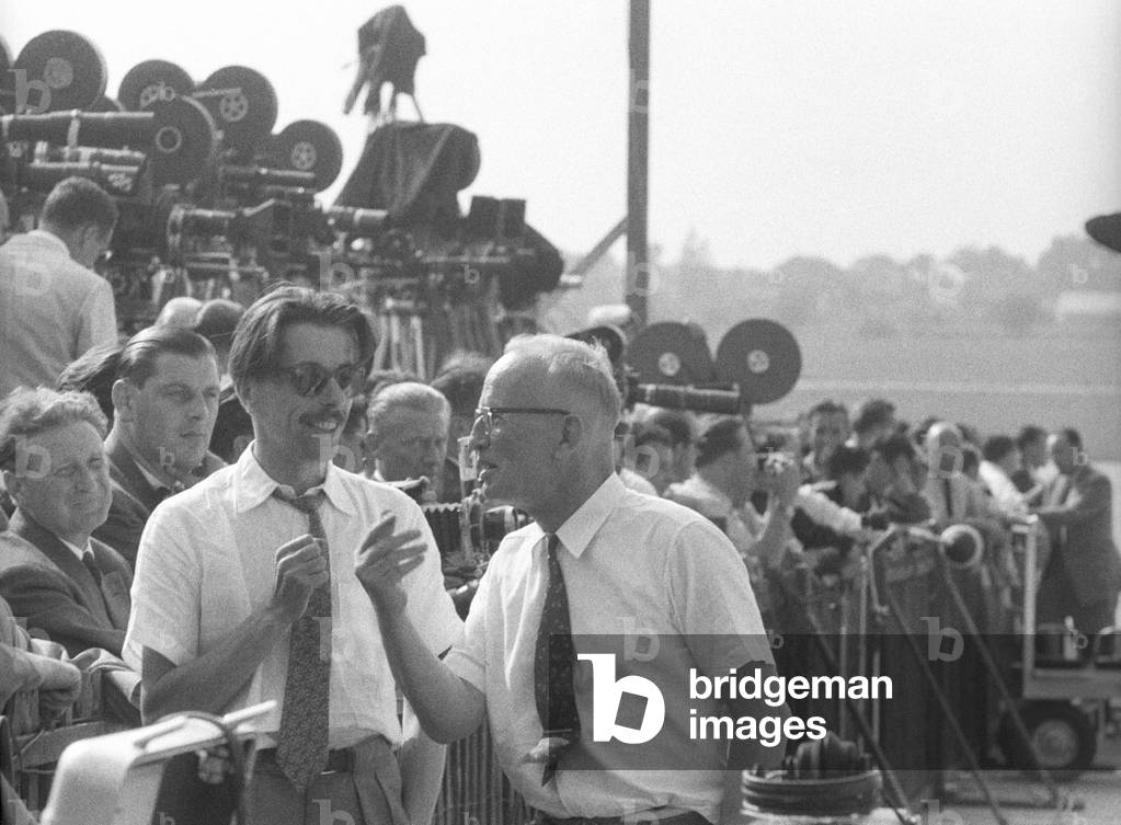 Reporters at the Geneva Summit, Geneva, Switzerland