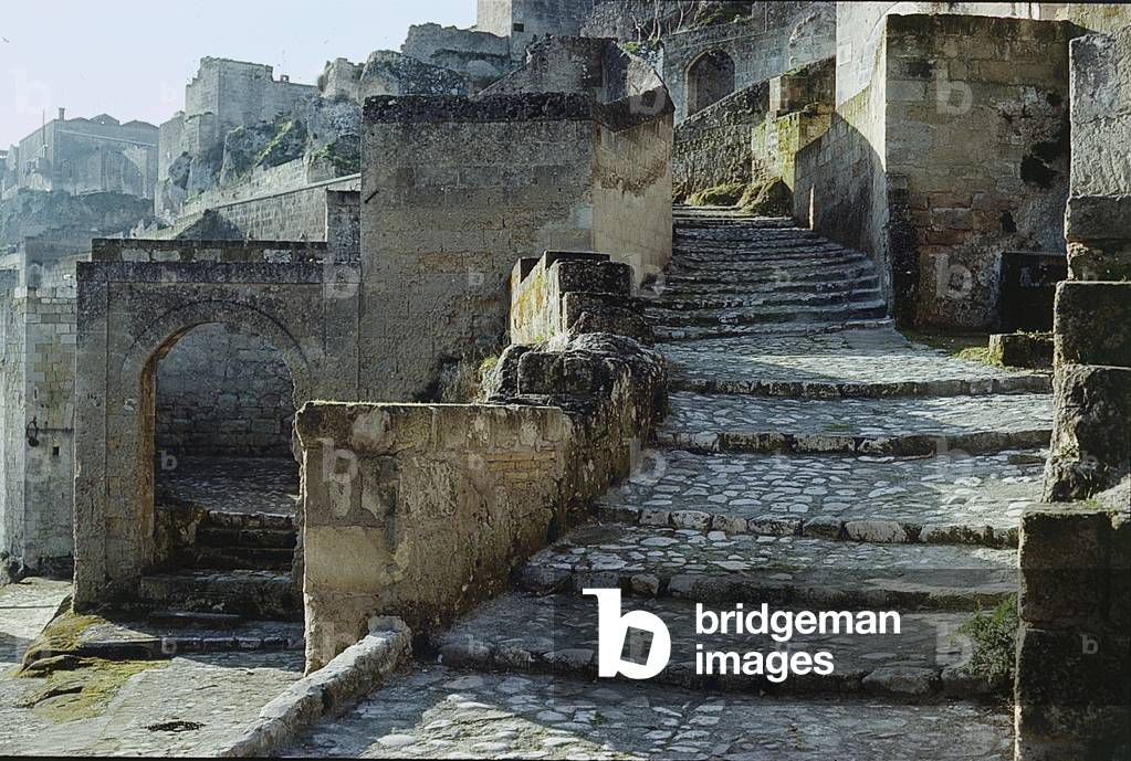 Staircase in Matera, Italy, 1970 (photo)