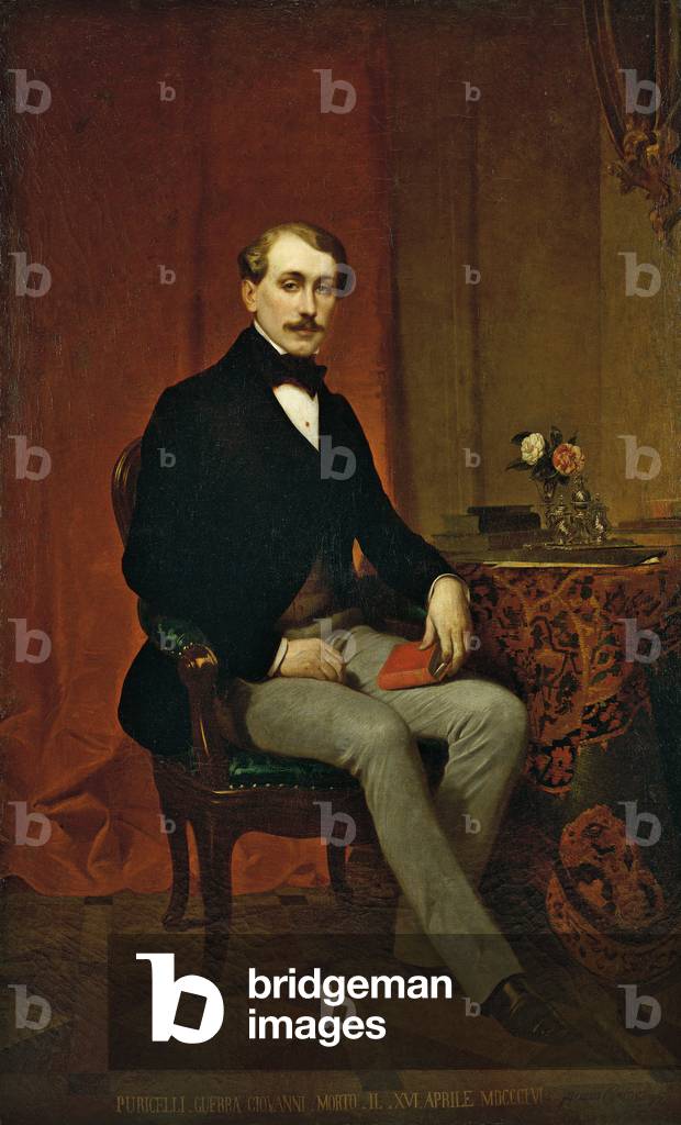 Giovan Battista Puricelli Guerra, by Mauro Conconi, 1857, 19th Century, oil on canvas, 208 x 129 cm