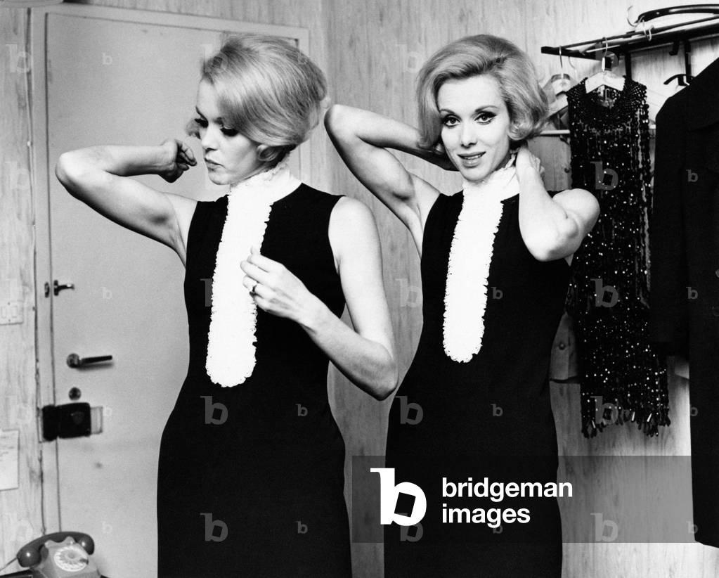 Alice and Ellen Kessler in their dressing room, Milan, Italy, 1968