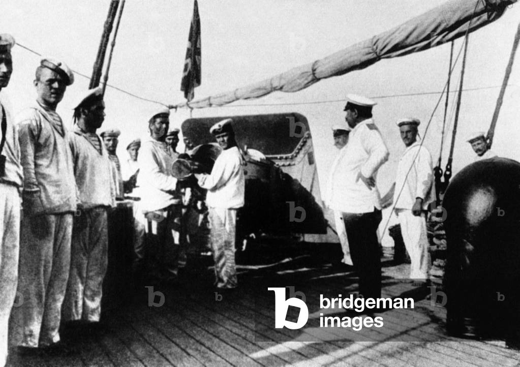 Russian sailors ready to take part in the Russo-Japanese War