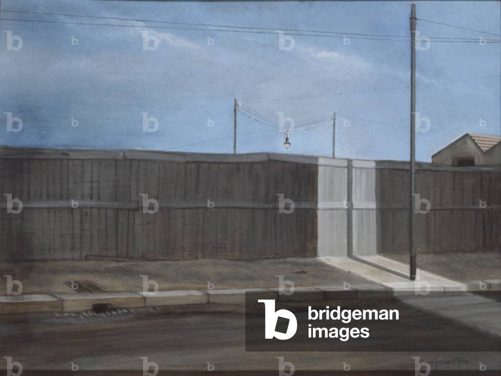 Fence (oil on canvas)
