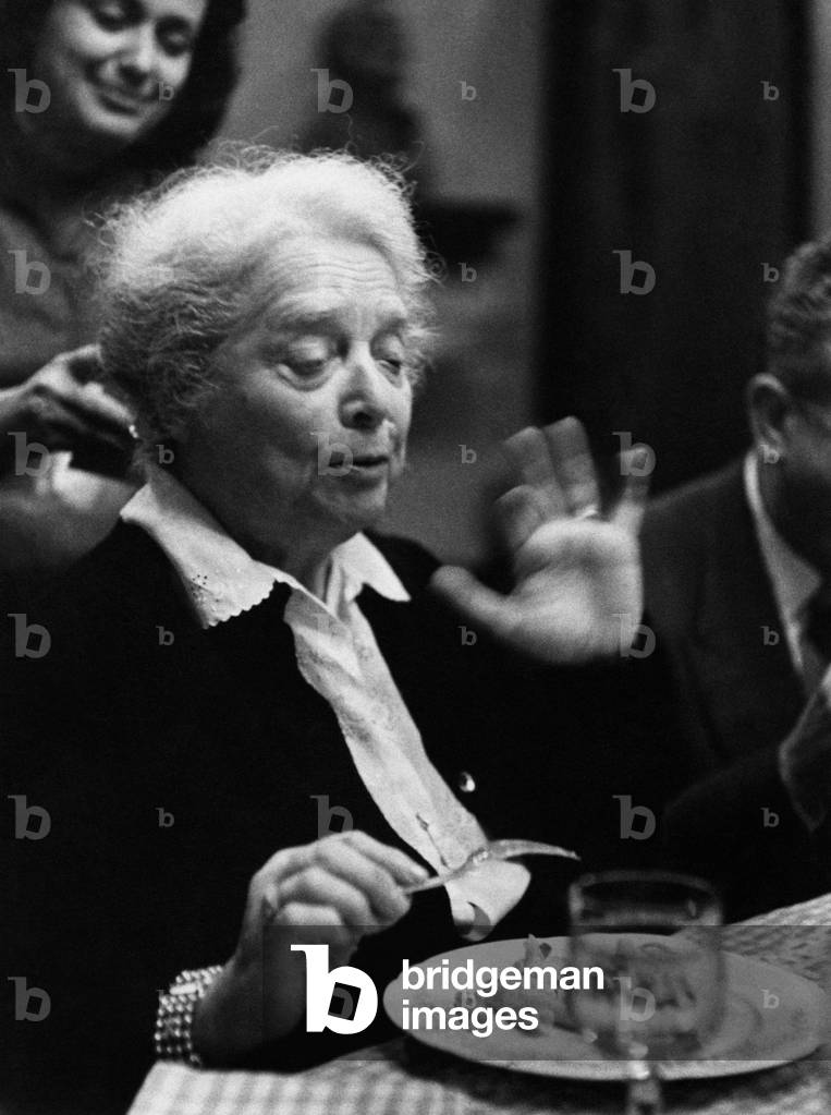 Ada Boni eating, Italy, 1960