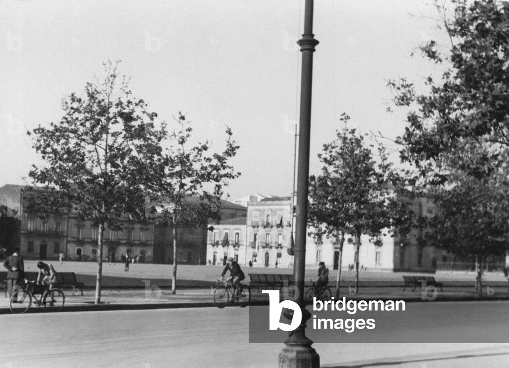 A square in Aci Trezza, Aci Castello, Italy