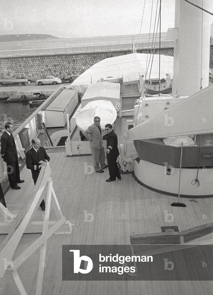 The Greek shipowner Aristotle Onassis on board of the
Christina, Monaco, 1961