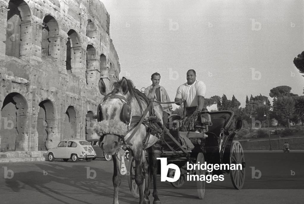 Athlete on a carriage