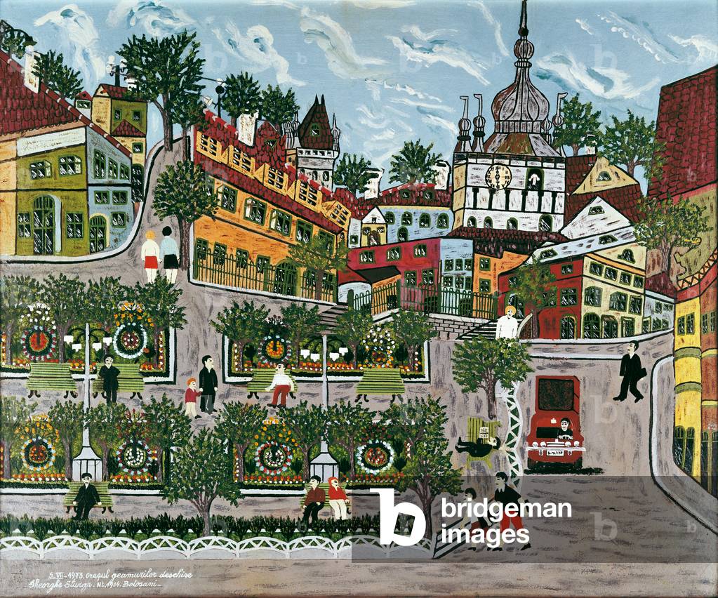 City with Open Windows, 1973 (oil on canvas)