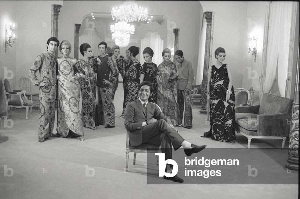 Valentino in his atelier, Rome, Italy, 1967