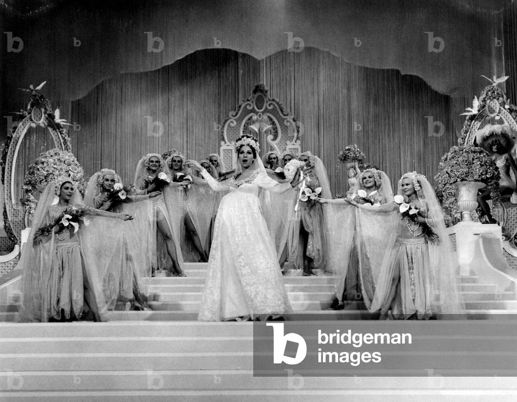 Barbra Streisand during a show