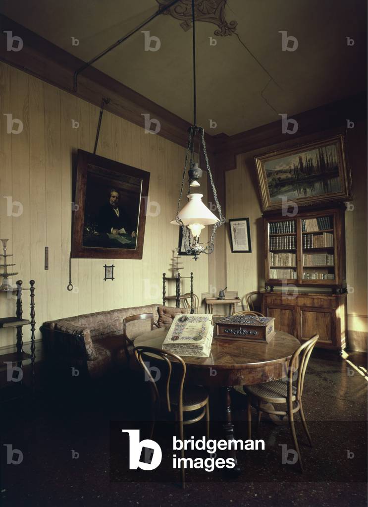 GiosuèCarducci's dining room at Palazzo Rizzoli, Bologna, Italy