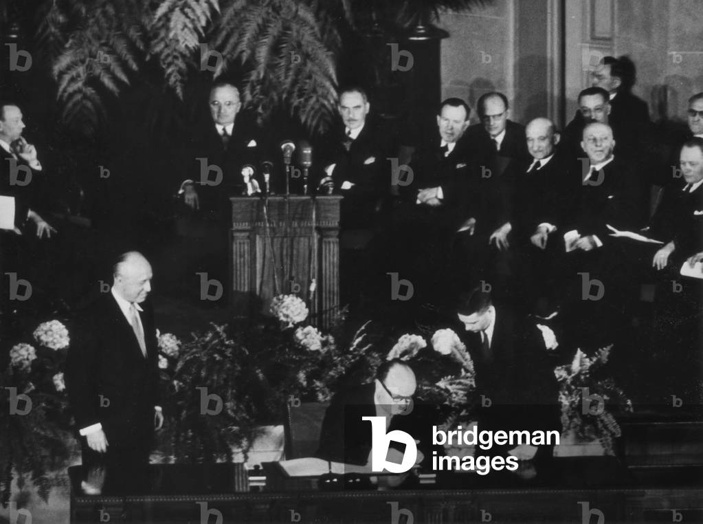 The signing of the North Atlantic Treaty