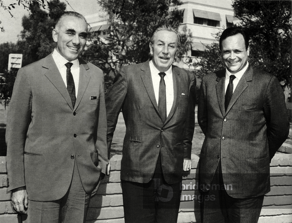 Giorgio Mondadori with Mario Formenton and Walt Disney