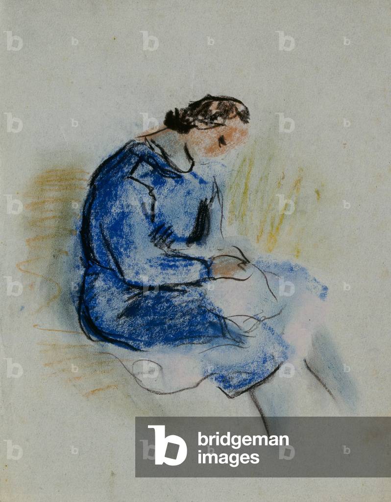 Portrait of Lucia Rodocanachi (Ritratto di Lucia Rodocanachi), by Guglielmo Bianchi, 1930, 20th Century, pastel on paper