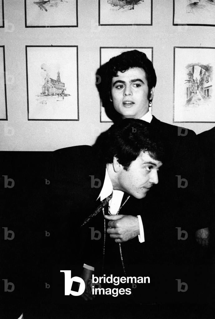Little Tony and Mario Zelinotti during the 17th Sanremo Music Festival