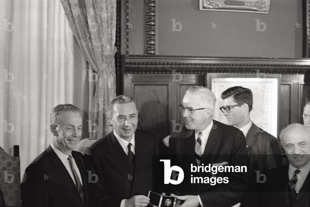 Aldo Moro with Amintore Fanfani, Washington, United States, 1965