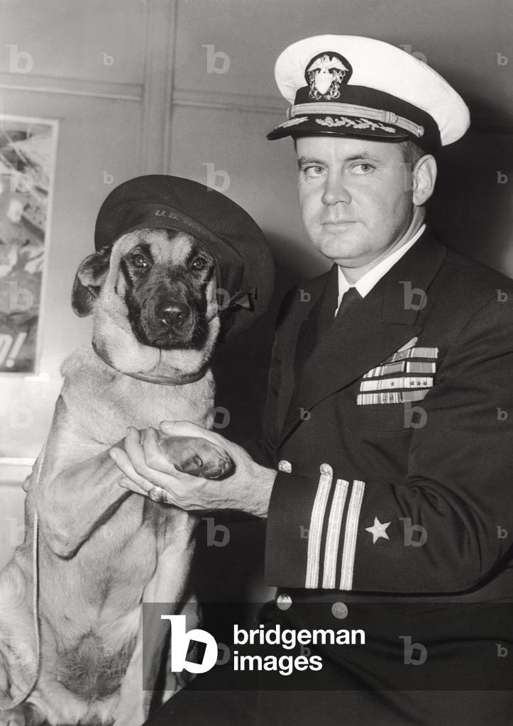 John Bulkeley with the mascot Penny