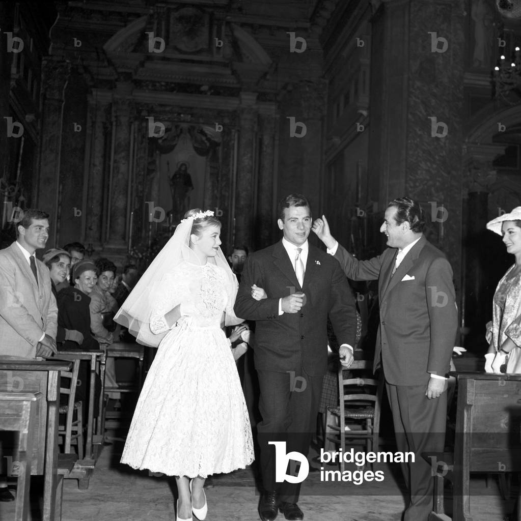 Maurizio Arena and Alessandra Panaro in Pretty But Poor, Italy, 1957 (b/w photo)