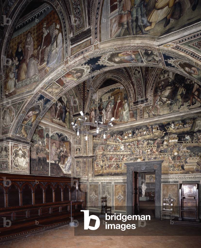 Hall of the Balia, or Hall of the Priori, with 15th century frescoes, 15th century (fresco)