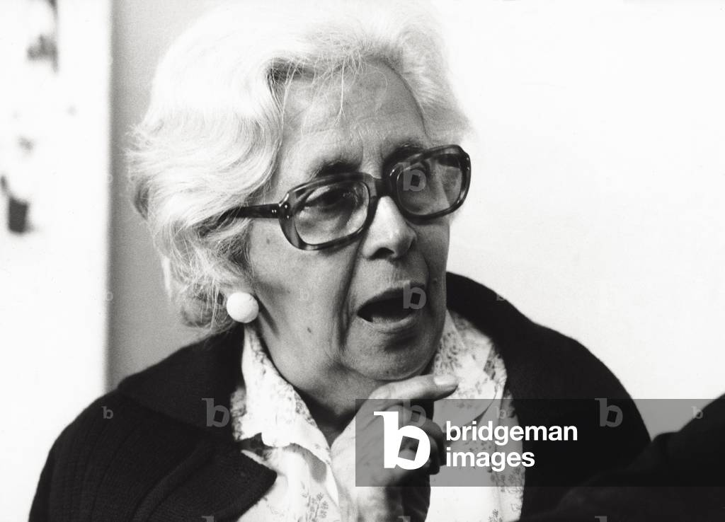 Maria Adela Gard, mother of a young 'disappeared' in Argentina, 1982 (b/w photo)