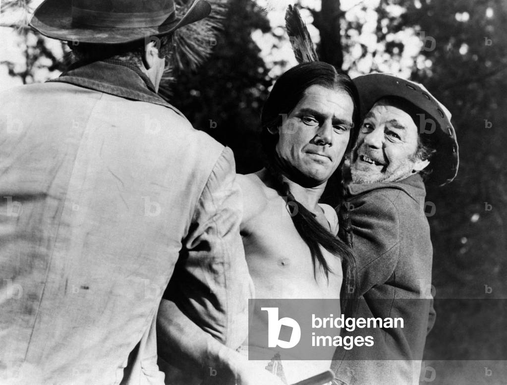 Eduard Franz and Lon Chaney Jr. in The indian fighter