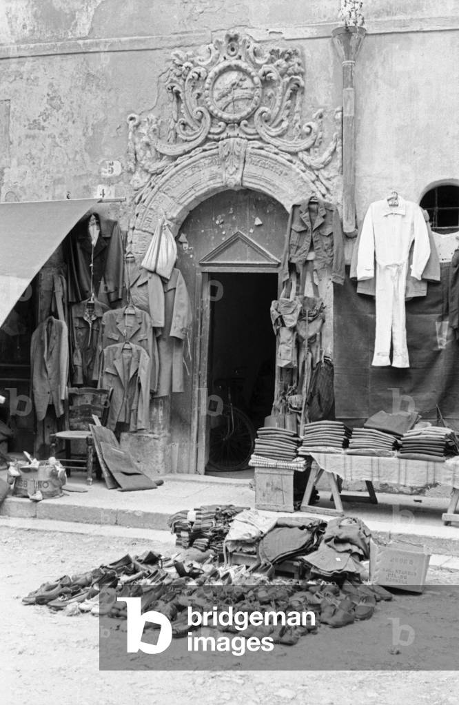 A clothes stall in Partinico, Italy