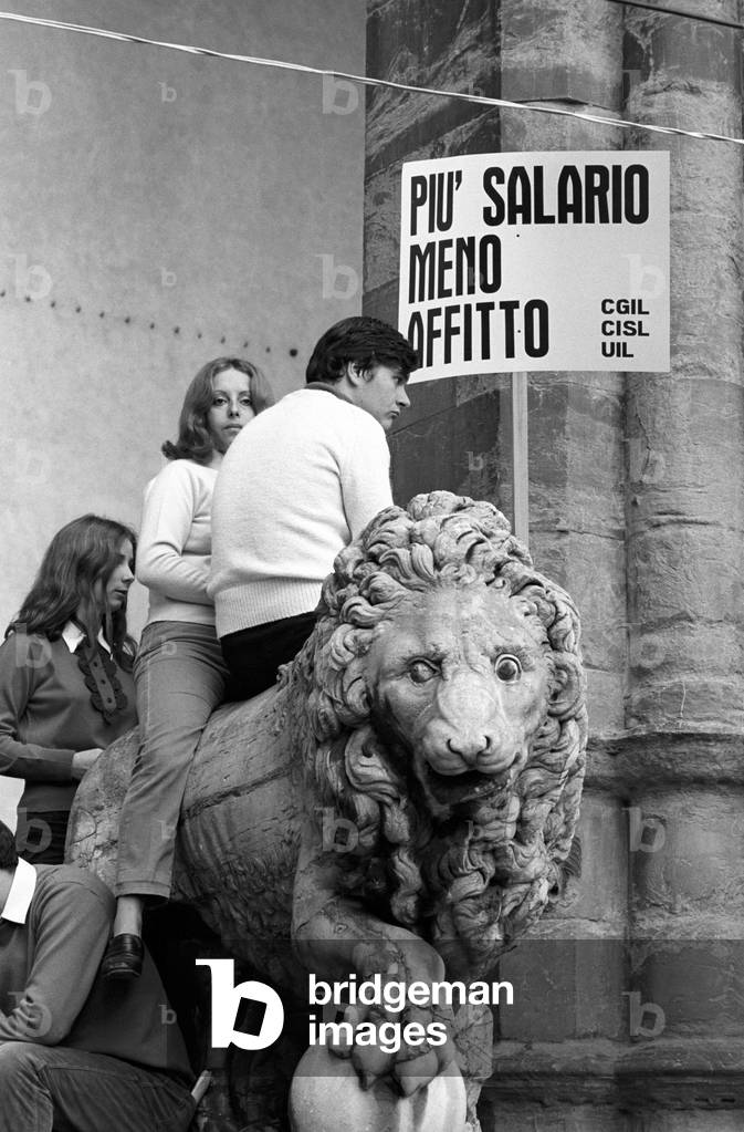 Rent strike in Florence, Florence, Italy, 1969