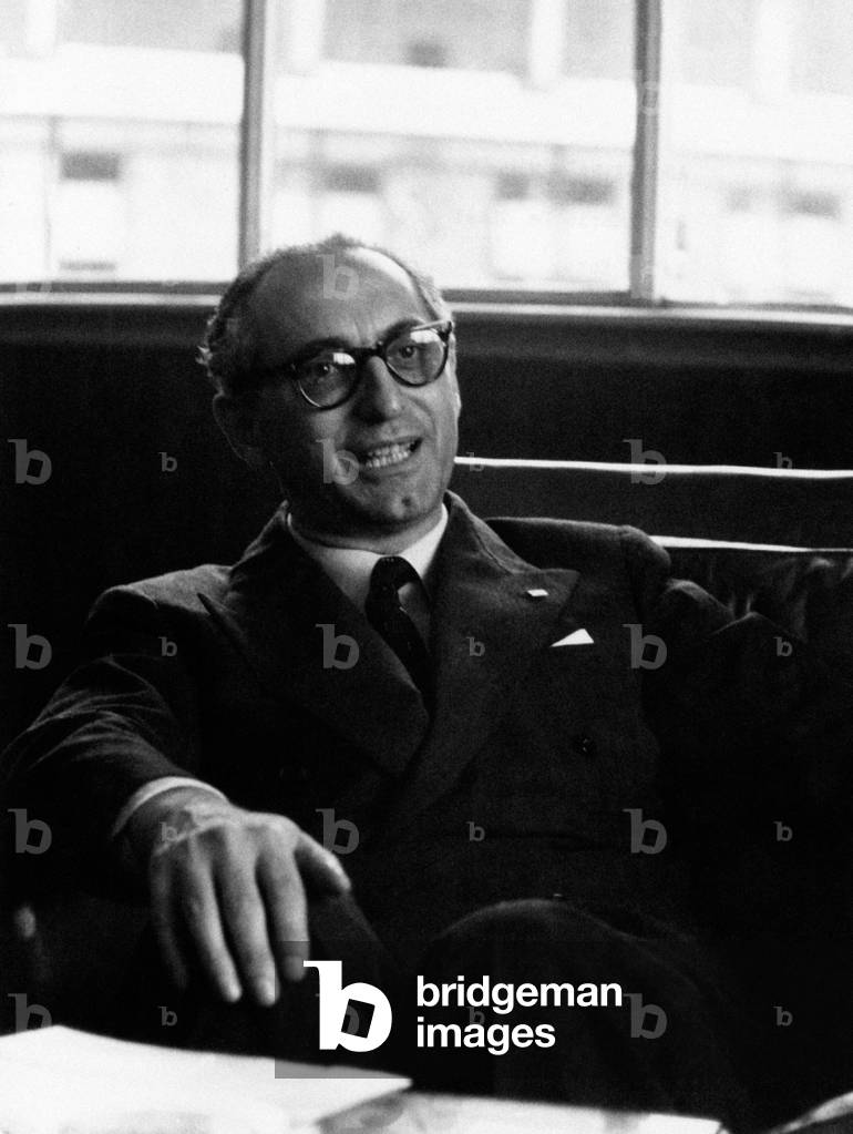 Arturo Frondizi sitting on an armchair, Argentina