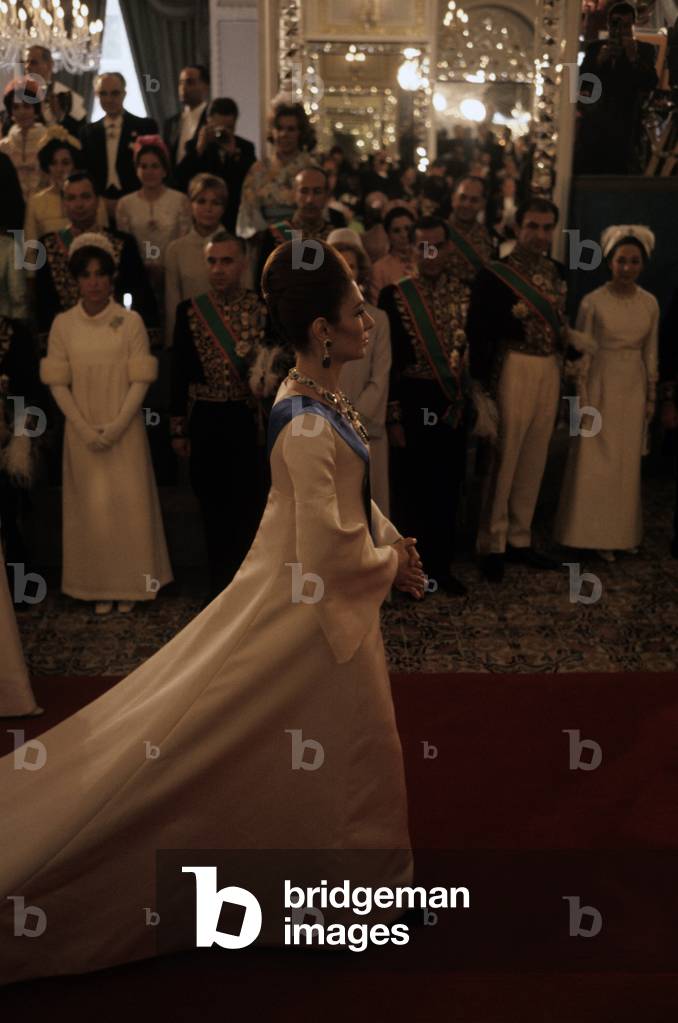 Farah Pahlavi in her coronation day, Teheran, Iran