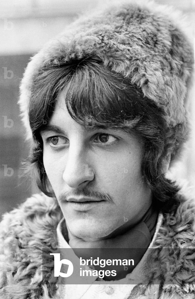 Oscar Sandri wearing a fur hat