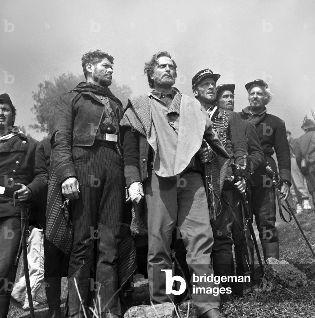 Raf Valone in Red Shirts, Italy, 1952 (b/w photo)