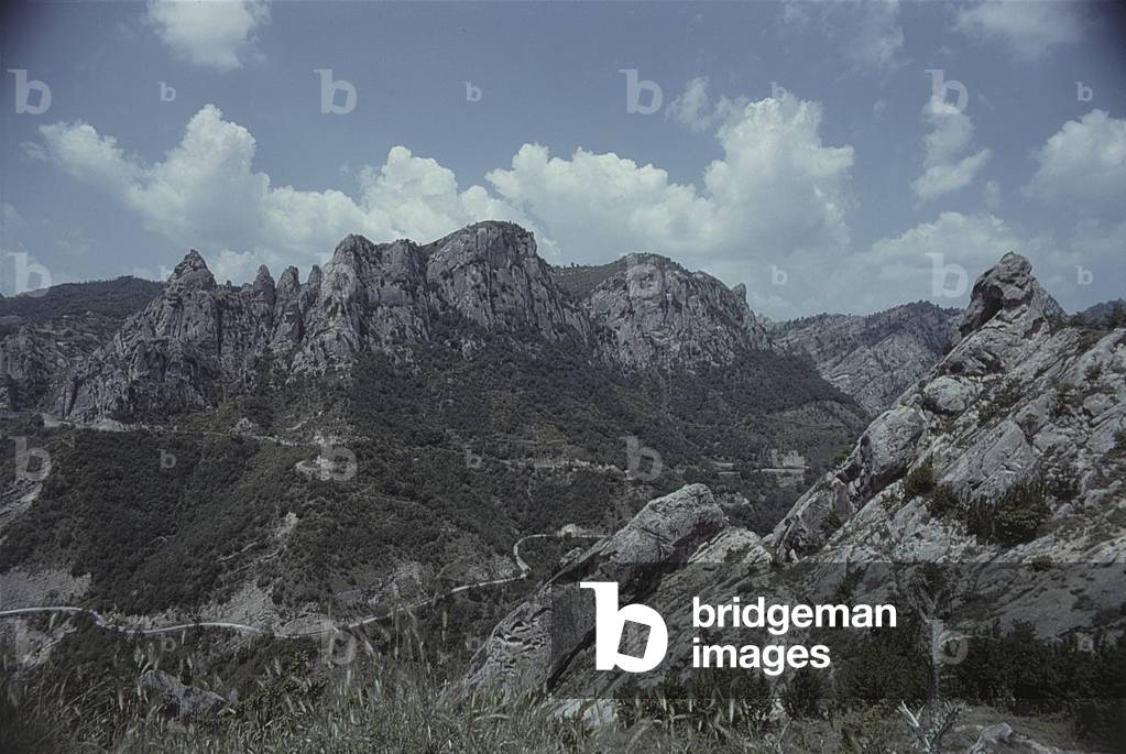 Mountains in the surroudings of Matera, Italy, 1970 (photo)