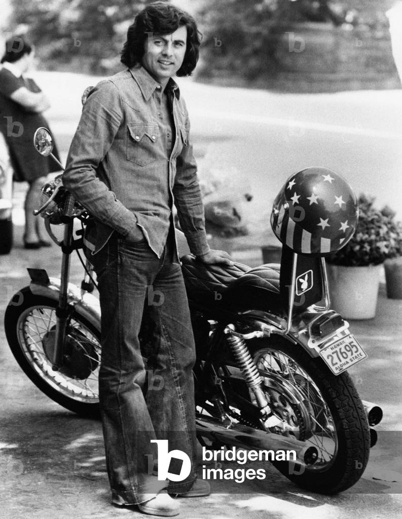 Little Tony poses with a motorbike