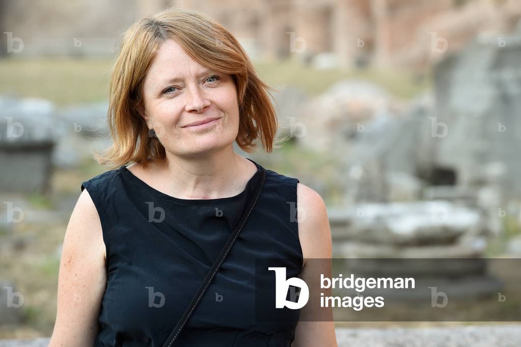 Italian poet Elisa Biagini at the XX edition of the International Literature Festival in Rome entitled 'Reading the world', in the new setting of the Palatine Stadium, Rome (Italy), July 22nd, 2021