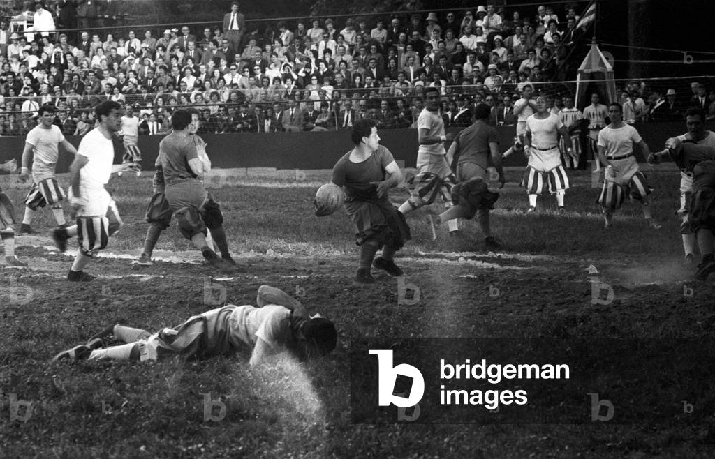 A Calcio Fiorentino match, Florence, Italy, 1960