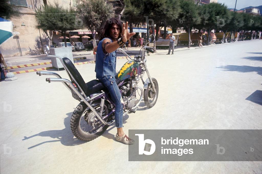 Franco Mussico on his chopper