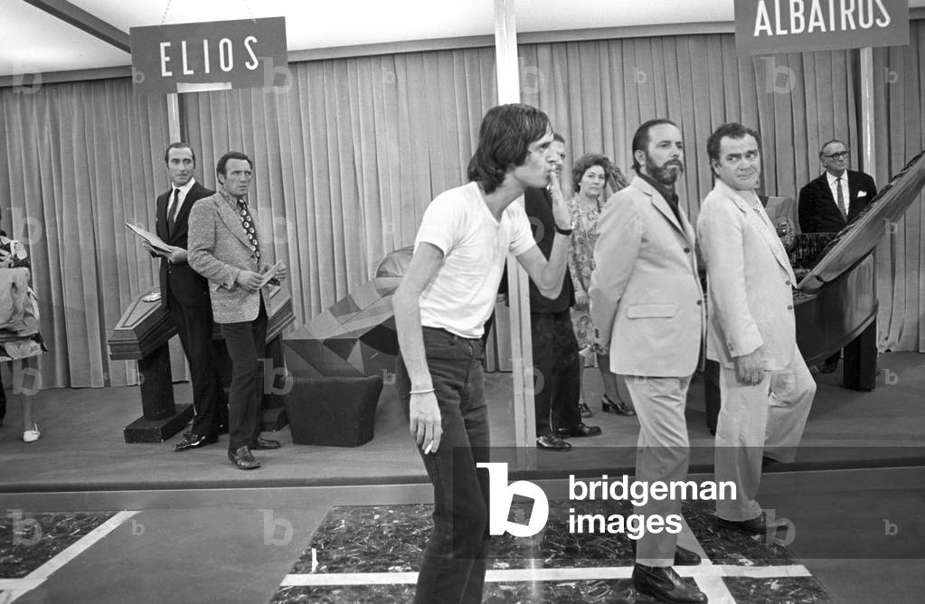 Dario Argento on the set of Four Flies on Grey Velvet, Italy, 1971 (b/w photo)